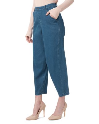 High Rise Cropped Barrel Skimmer Jeans
