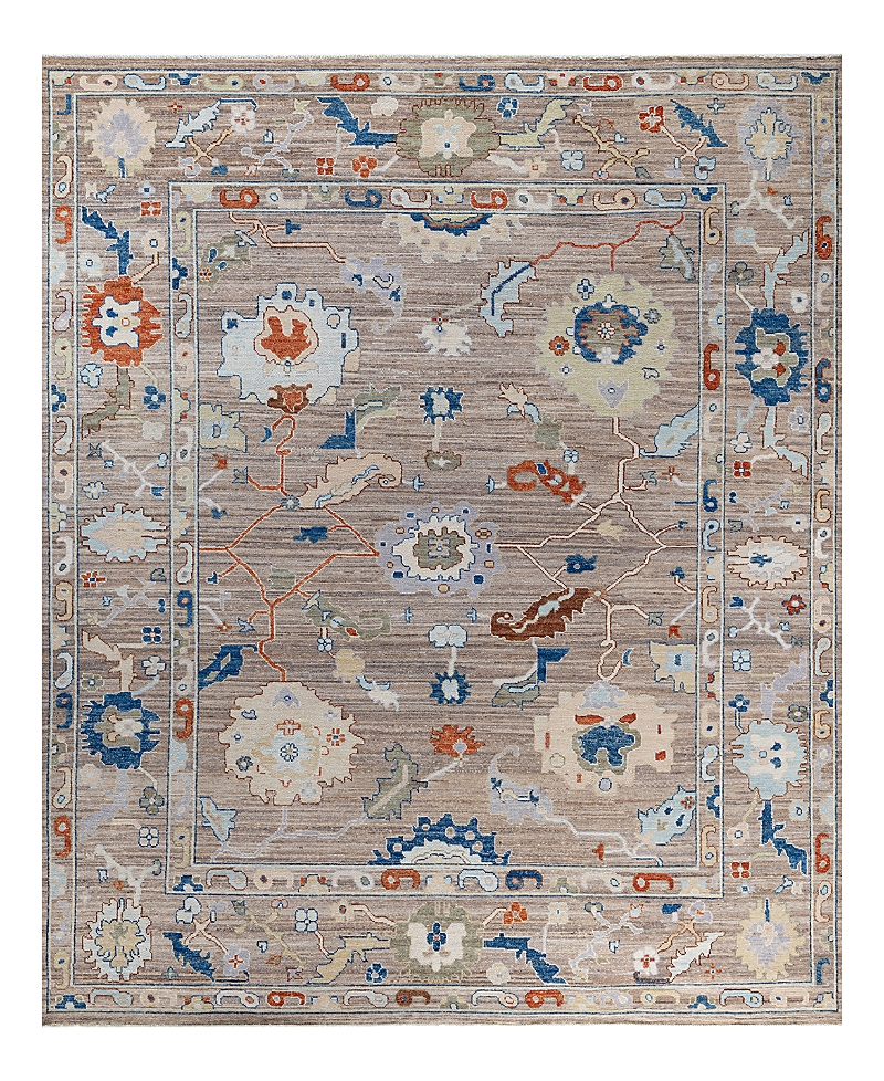 Bloomingdale's Colorful Oushak M1945 Area Rug, 8'2 X 9'9 In Beige