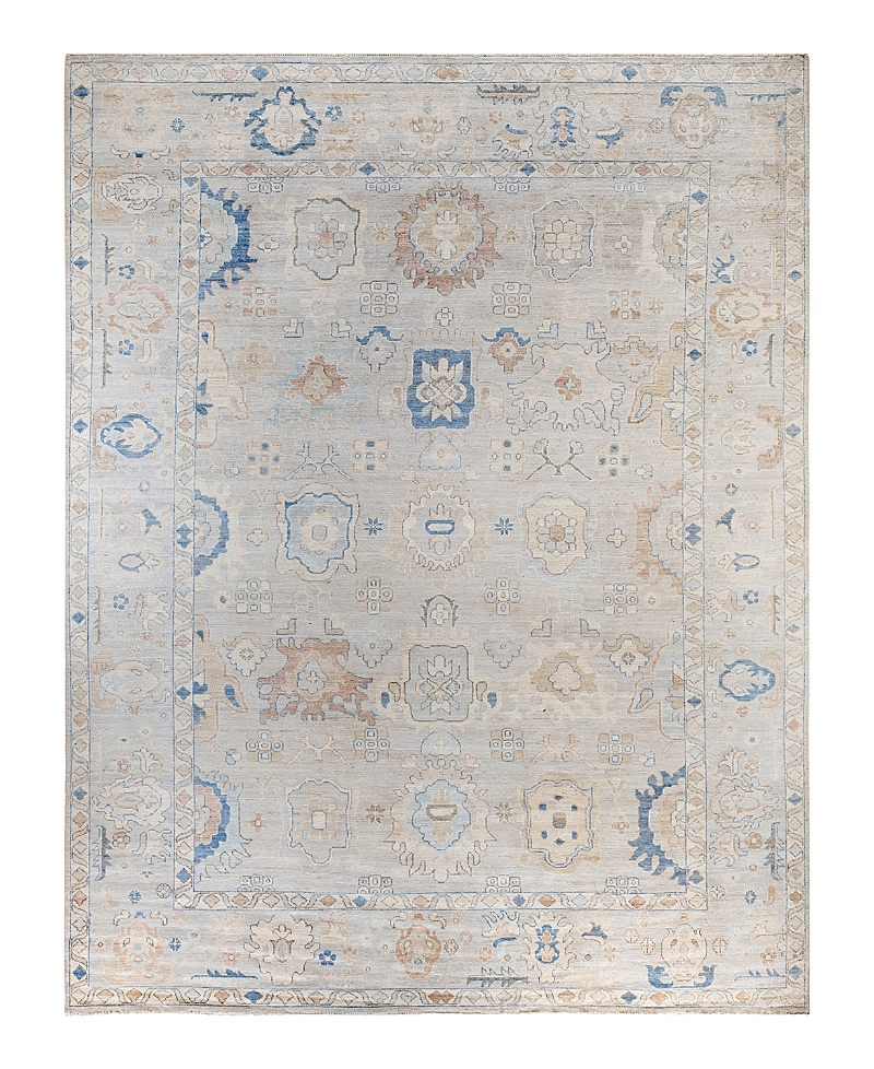 Bloomingdale's Colorful Oushak M1945 Area Rug, 10'5 X 13'7 In Light/grey