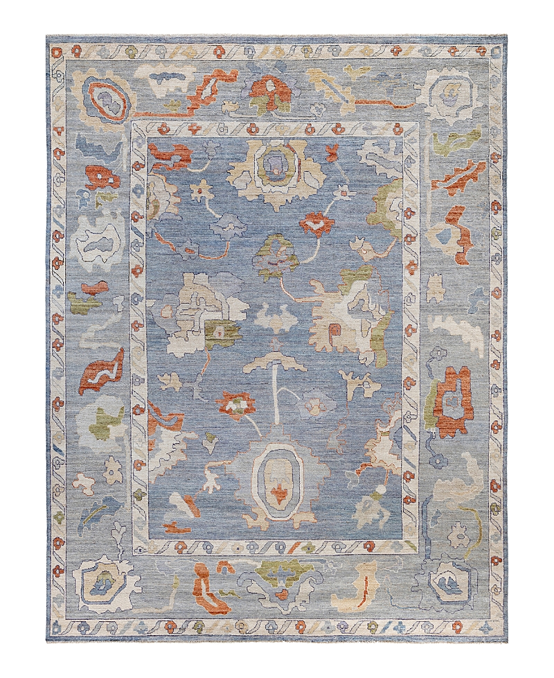 Bloomingdale's Colorful Oushak M1945 Area Rug, 9' X 11'9 In Gray