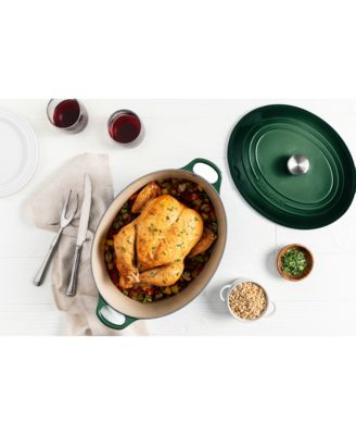 Enameled Cast Iron Signature 8 Qt. Oval Dutch Oven with Lid 