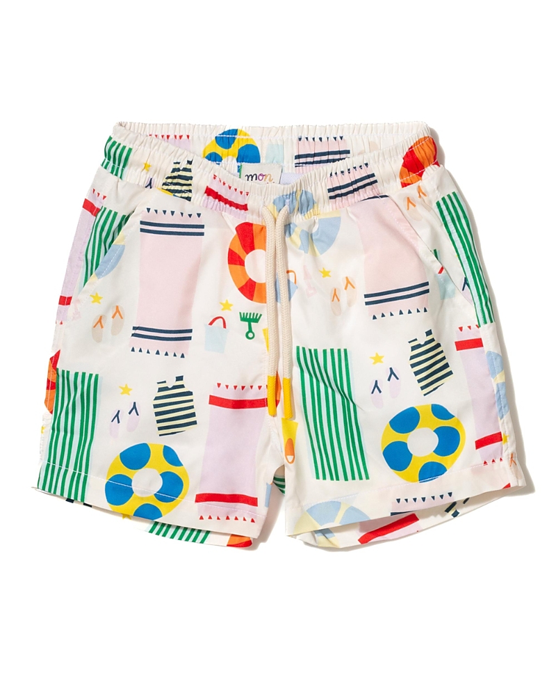 Mon Coeur Boys' Upf 50+ Recycled Fishing Net Swim Trunk - Baby