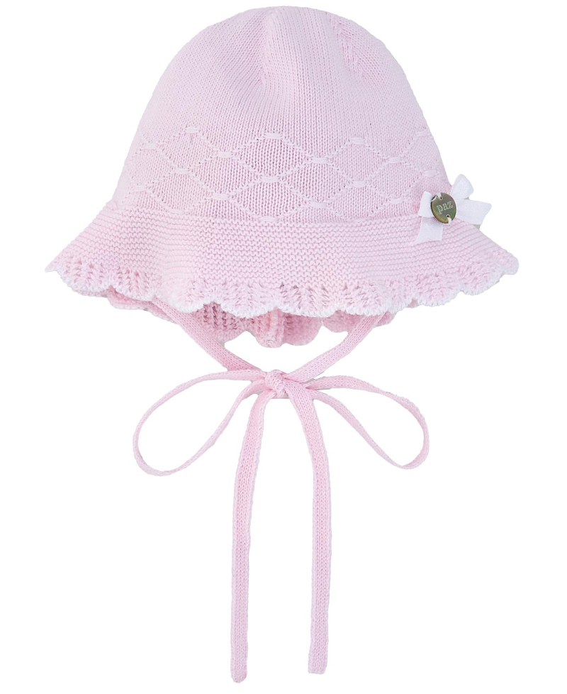 Paz Rodriguez Girls' Linda Hat - Baby In Chalk Pink/white