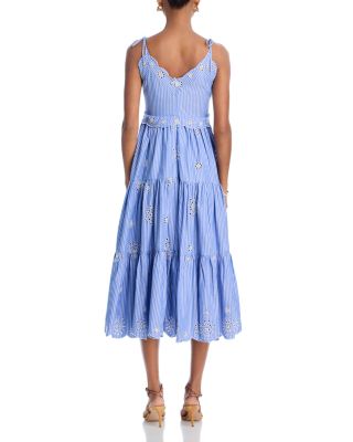 Embroidered Stripe Dress