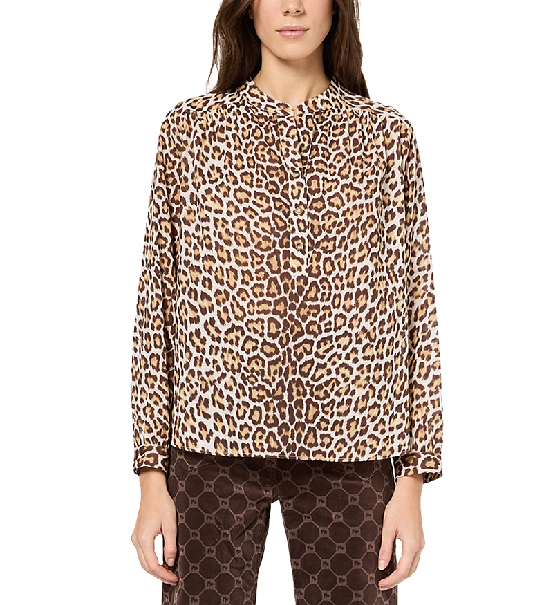 GERARD DAREL UTHIA CAT PRINT BLOUSE