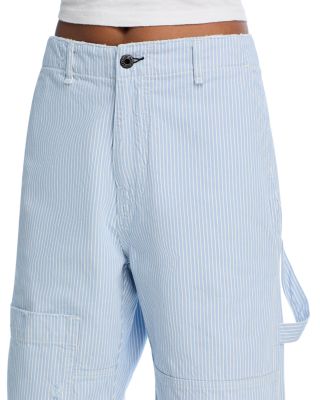 Carpenter High Rise Jeans in Blue Strip