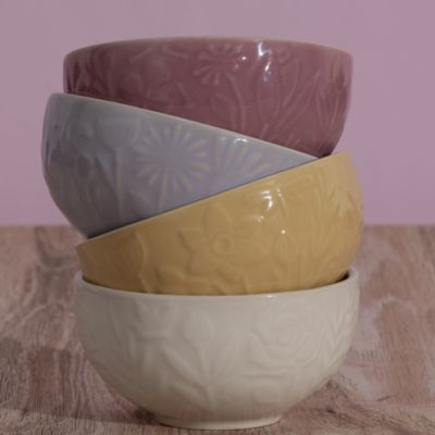 Set of 5 Rose Cream Mixing Bowl + Prep Bowls
