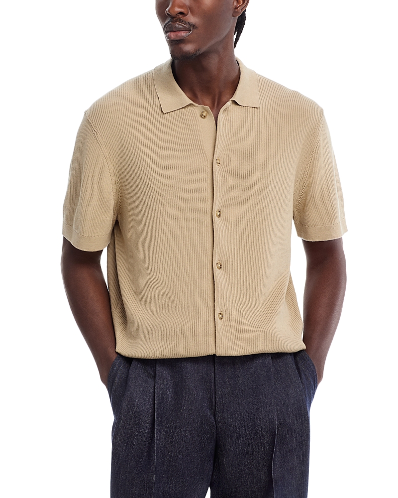 Shop Hugo Boss Buno Button Polo In Light Beige