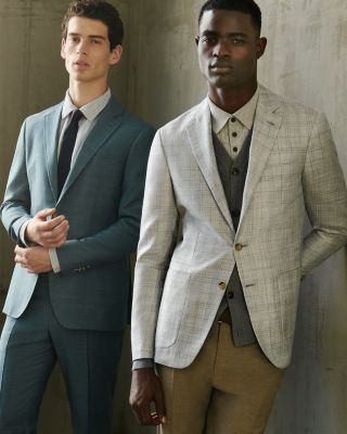  Kei Wool, Silk & Linen Plaid Unstructured Regular Fit Sport Coat