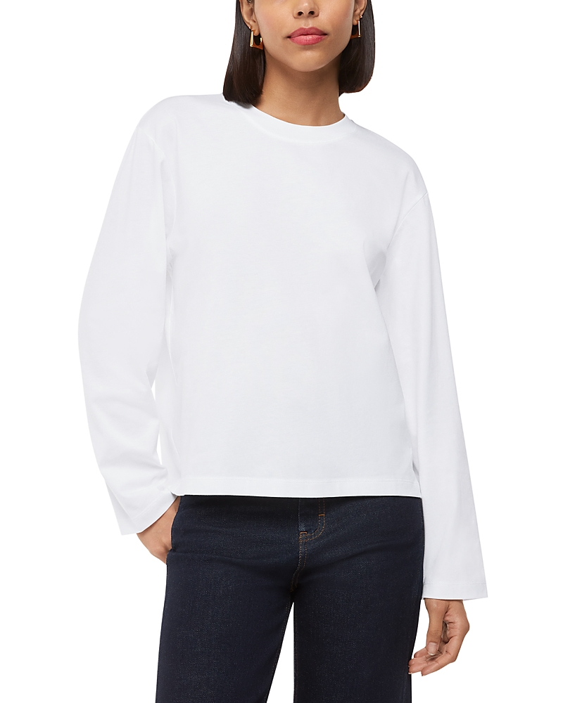 Whistles Relaxed Long Sleeve Tee In White