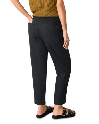Linen Barrel Leg Trousers