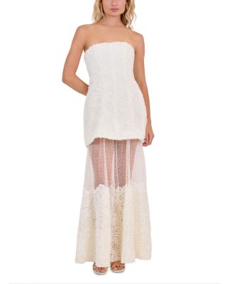 SIMKHAI - Marella Lace Insert Textured Gown