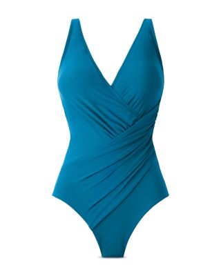Solid Oceanus One Piece Swimsuit