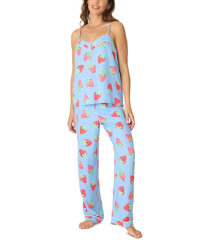 Pj Salvage Farmers Market Camisole & Pants Pajama Set In Bright Blue