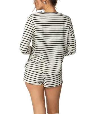 Edikted - Jordyn Striped Long Sleeve T Shirt