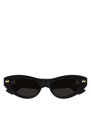 Bold Ribbon Stud Cat Eye Sunglasses, 50mm