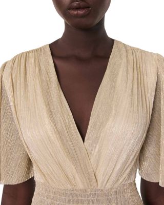 Metallic Ruffled Dress