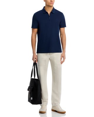 Sleek Pique Zip Polo Shirt