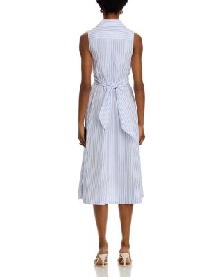 Shanaya Front Wrap Poplin Striped Dress