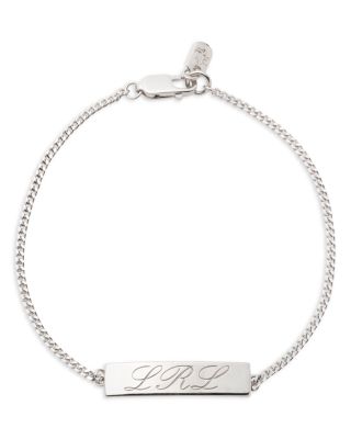 Script Logo Link Bracelet in Sterling Silver