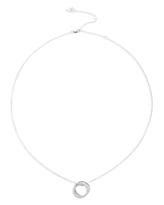 Ralph Lauren - Pav&eacute; Ring Pendant Necklace in Sterling Silver, 16"-19"