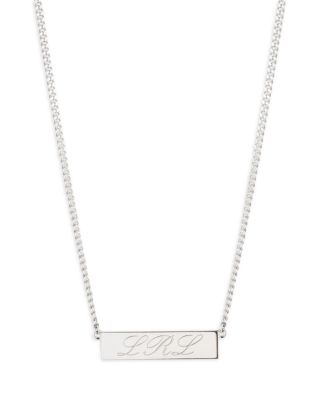 Logo Script Statement Necklace in Sterling Silver, 16"-19"