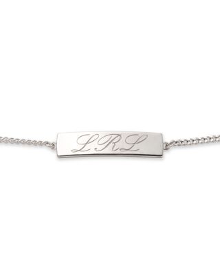 Script Logo Link Bracelet in Sterling Silver