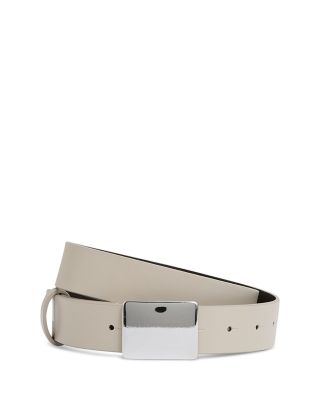 REISS - Women's Eva Square Buckle Leather Belt