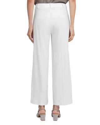 Linen Blend Morgan Wide Leg Trousers