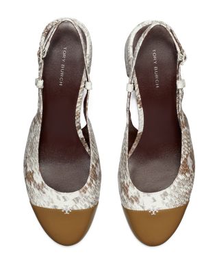 Women's Cap Toe Slingback Pumps