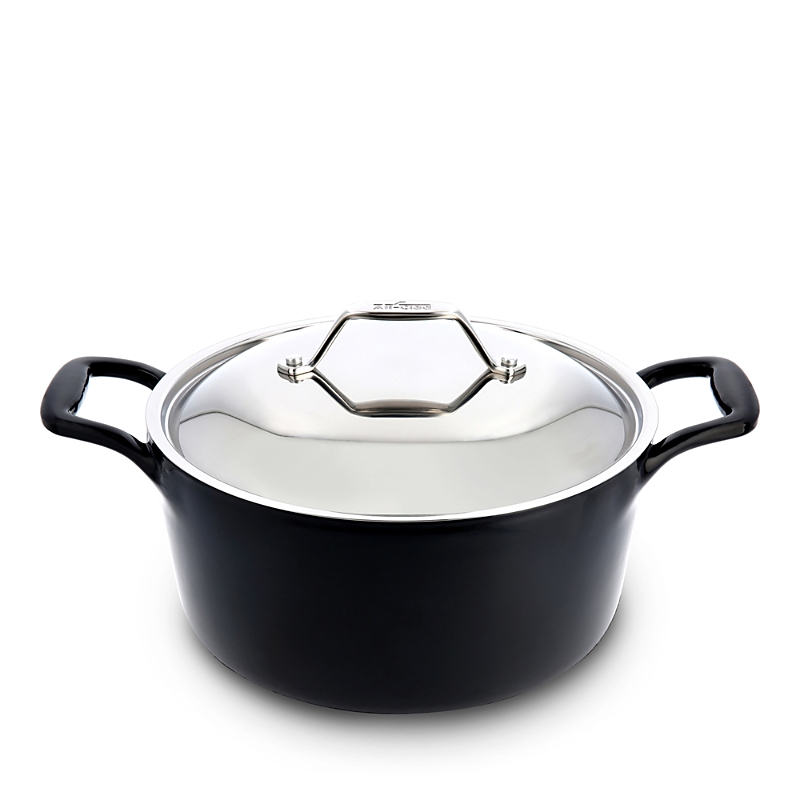 All-clad Enameled Cast Iron 6-qt. Dutch Oven With Lid In Black