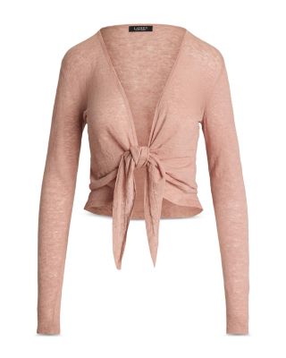 Tie Front Linen Cardigan