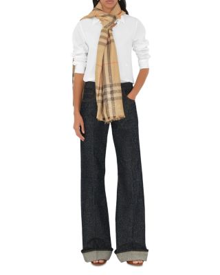 Metallic Wool & Silk Scarf