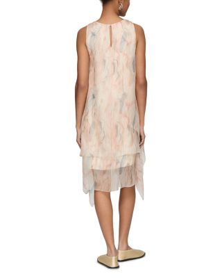 Silk Handkerchief Hem Dress