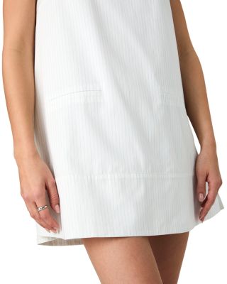 Pinstripe Sleeveless Shift Dress