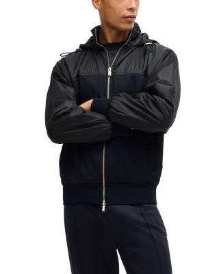 BOSS - Steele Hooded Zip Front Jacket