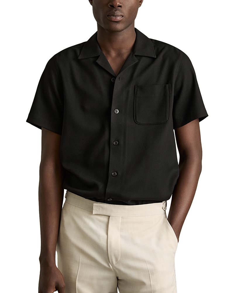 Reiss Herringbone Camp Shirt