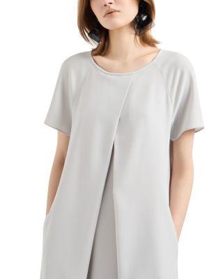 Pleat Front Techno Cady Dress