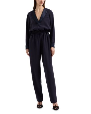 Cady Satin Trim Jumpsuit