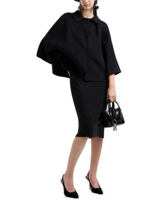 Wool Cashmere Cape Sleeve Coat