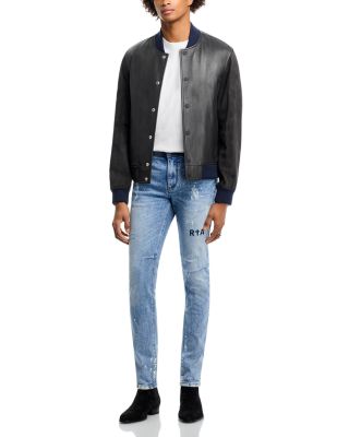 Distressed Jeans in Medium Blue