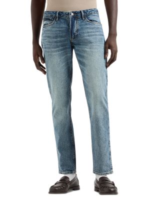 Emporio Armani - Slim Fit Washed Jeans in Light Blue
