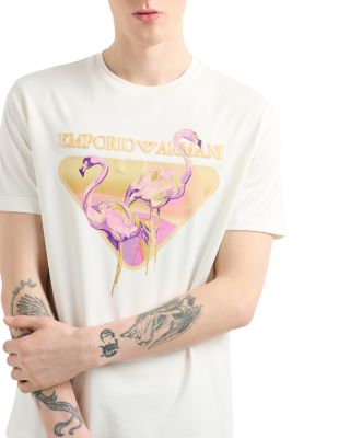 Cotton Flamingo Motif Tee