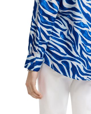 Zoey Long Sleeved Tonal Zebra Shirt	