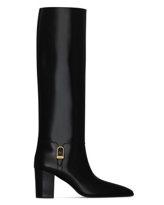 SAINT LAURENT - Women's Julia Mid Heel Knee-High Boots