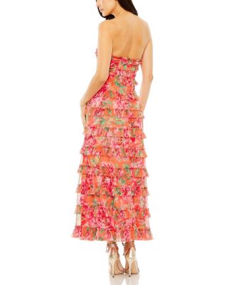 Strapless Micro Ruffle Dress