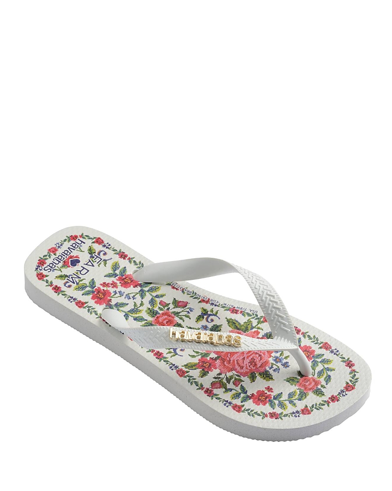 HAVAIANAS HAVAIANAS WOMEN'S FARM FLOWER TAPESTRY FLIP FLOP SANDALS
