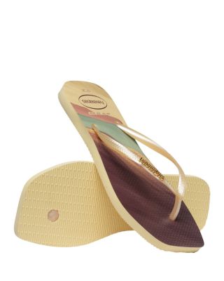 Women's Slim Square Trendy Flip Flop Sandals