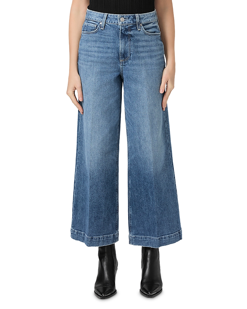 PAIGE HARPER HIGH RISE ANKLE WIDE LEG JEANS IN WINGS