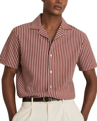 REISS - Tower Short Sleeve Printed Camp Shirt